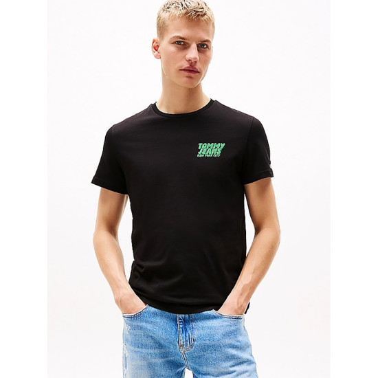 Tommy Hilfiger Ανδρική κοντομάνικη μπλούζα  Bubble Logo Slim T-Shirt